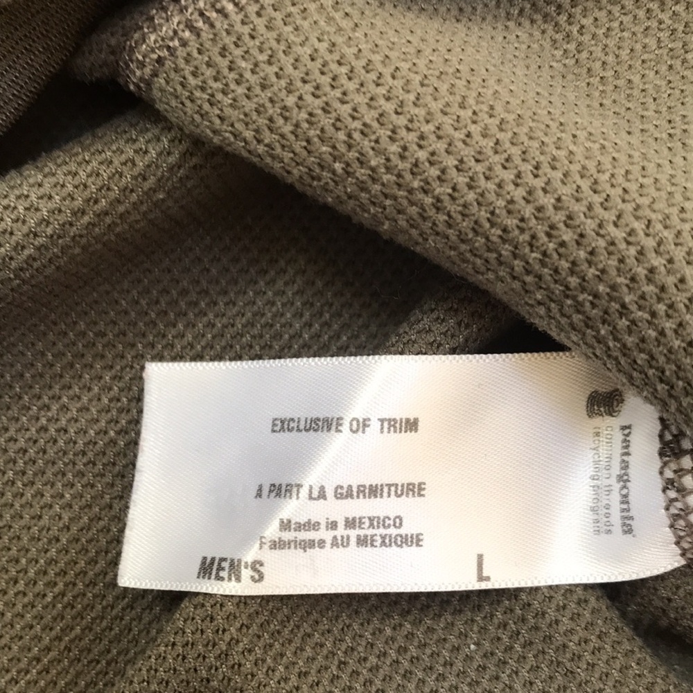 Patagonia mens large olive base layer 1/4 zip tee. - Picture 5 of 6